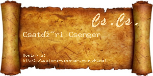 Csatári Csenger névjegykártya